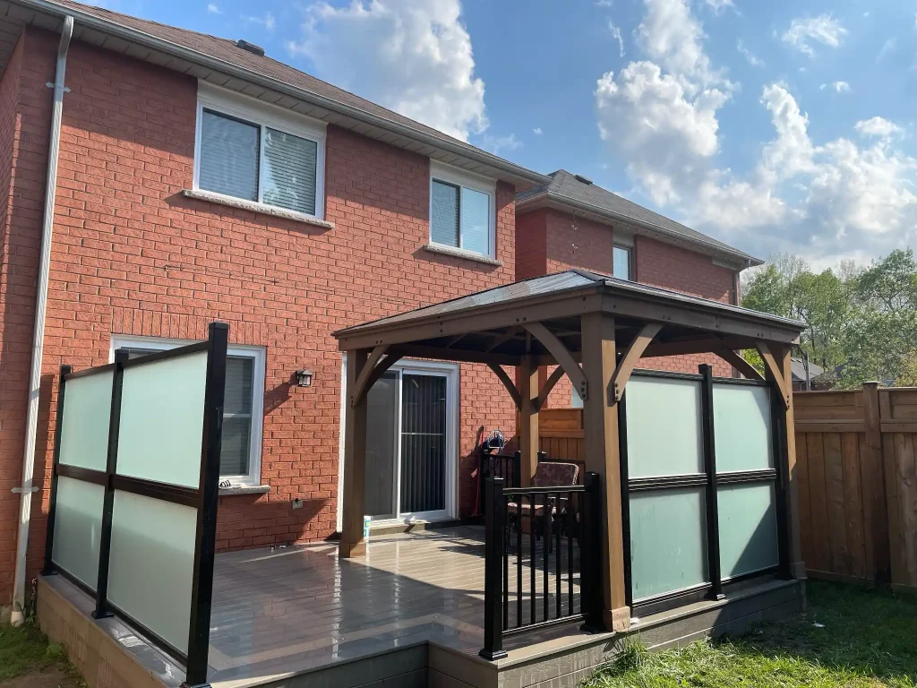 Deck builder pickering wood deck stairs construction